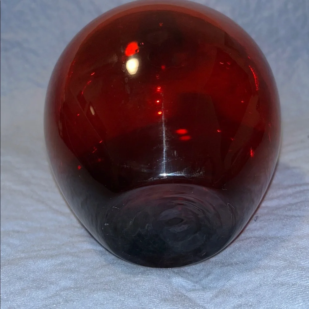 IKEA Salong ruby red glass vase, designed by Johanna Jelinek